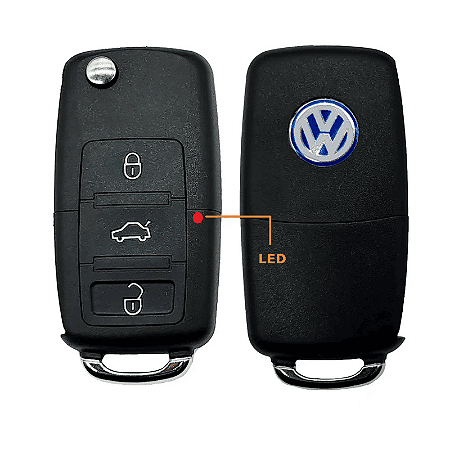 Carcaça Chave Canivete Oca 3 Botões Volkswagen – Gol, Fox, Polo, Jetta e mais
