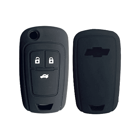Capa Protetora de Silicone para Chave Canivete 3 Botões Onix Cobalt Prisma Spin Cruze Tracker – Proteção e Estilo