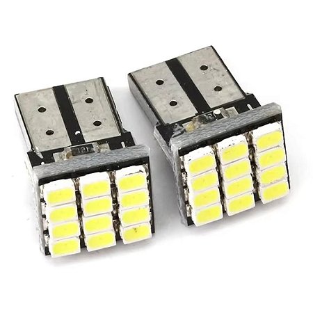 Lâmpada LED T10 Canbus 12 LEDs SMD Branca 12V – Par