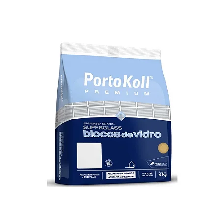 Argamassa Bloco de Vidro 4kg Portokoll