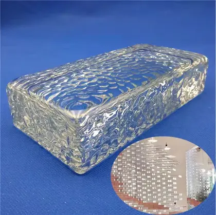 Kit 24 Blocos de Vidro Ret Crystal Incolor 20x10x5 Tradestar