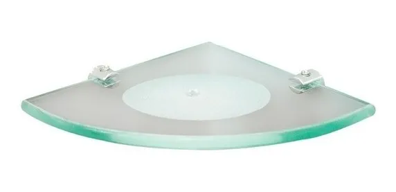 Saboneteira Porta Sabão Sabonete Vidro 15x15 Cm Canto Incolor