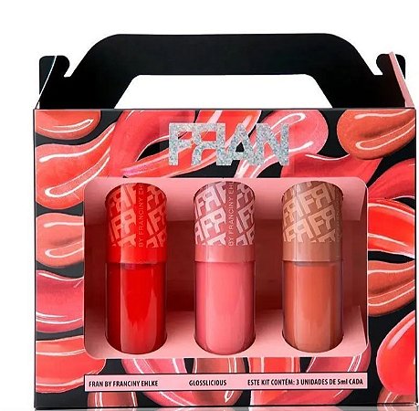 Kit Gloss By Franciny Ehlke - Trio De Gloss Rosa