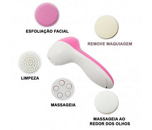 Massageador Escova De Limpeza Facial 5 Em 1