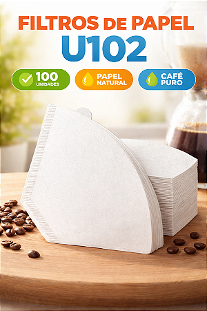 Filtro Cleaver Coador Filtro de Papel para Café Descartável 100 unidades - Número 102
