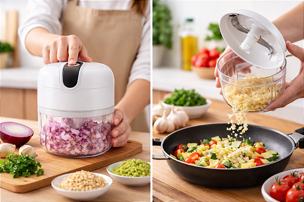 Mini Processador Elétrico Portátil 250ML