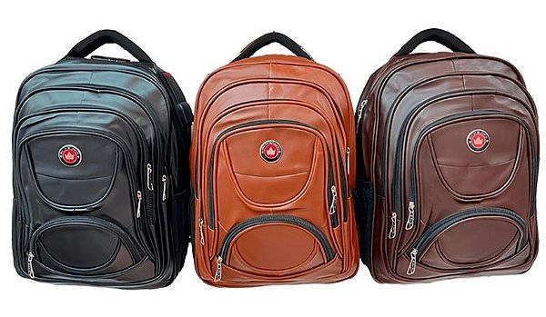 Mochila Grande Reforçada USB e Fone P2 Preto