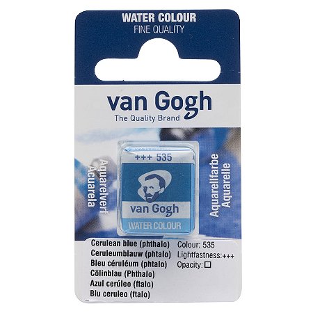 Aquarela Van Gogh Pastilha 535 Azul Cerúleo