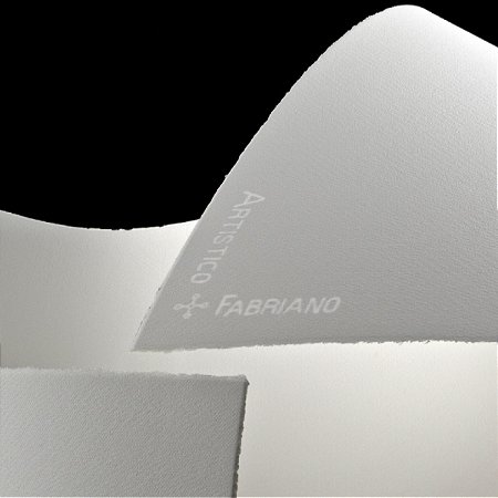 Papel para Aquarela Artístico Extra White Grana Douce/ Cold Pressed, cortada manualmente a partir do formato original 56 × 76 cm