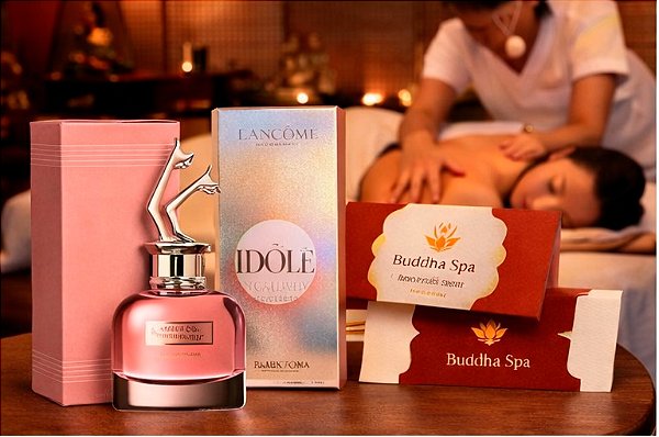 Combo Sublime: Sua Fragrância Favorita + 30 Minutos de Relaxamento no Budda Spa