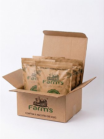CX com 06 pacotes de Farm's 500g
