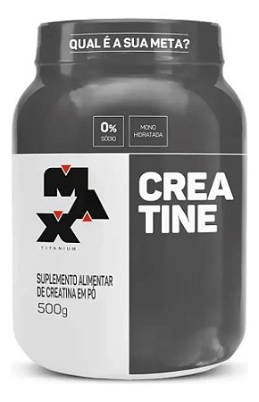 Suplemento Academia Creatina Max Titanium Em Pó Pote 500g Creatina Sem Sabor