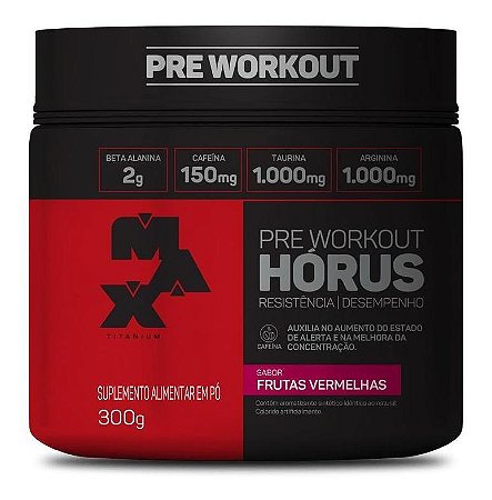 Max Titanium HORUS PRE WORKOUT Suplemento em pó 300g