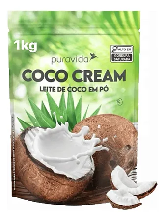 Leite De Coco Em Pó Coco Cream Tradicional Pura Vida 1 Kg
