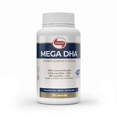 Ômega 3 Vitafor Mega Dha 120 Cápsulas 1500mg Dha 300mg Epa