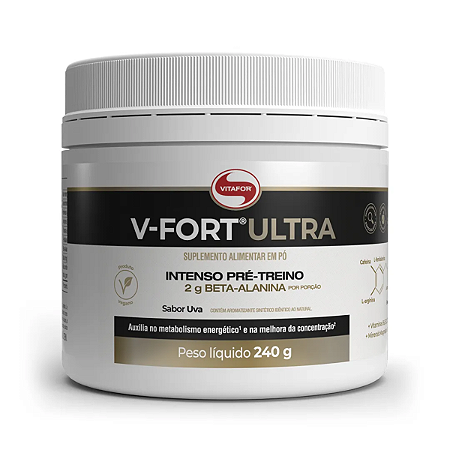 Vitafor Pré Treino V-fort Ultra Pote 240g Uva