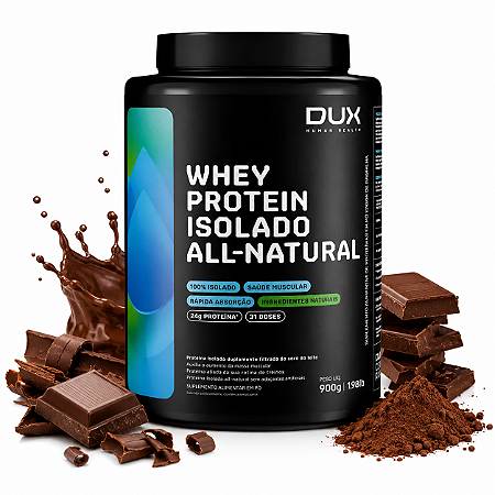 Whey Protein Isolado All Natural - Pote 900g Dux Nutrition