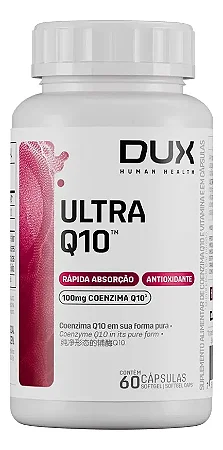 Coenzima Ultra Q10 + Vit E 60 Caps - Dux Human Health