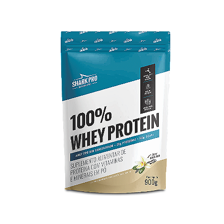 Shark Pro 100% Whey Protein Pouch 900g Baunilha