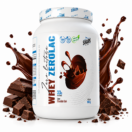 Shark Pro Whey ZeroLac 900g Chocolate Dark - Linha Clinic