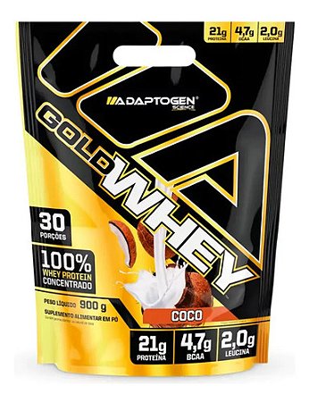 Adaptogen Science Whey Protein Gold Whey Sabor Coco Refil 900 g