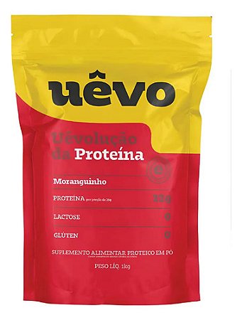 Proteína Em Pó Uêvo De Morango 1 Kg Suplemento Morango Morango