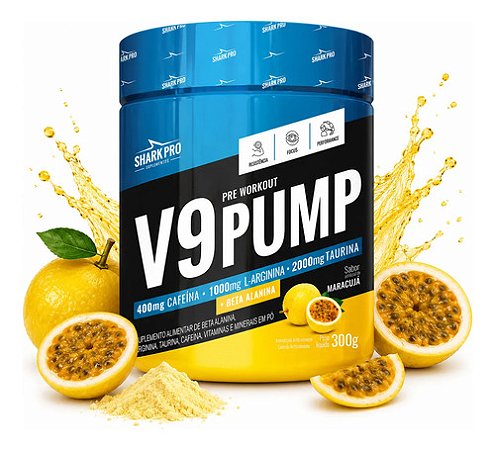 SHARK PRO V9 PUMP PRÉ-TREINO 300G MARACUJÁ