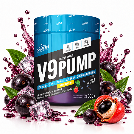 SHARK PRO V9 PUMP PRÉ-TREINO 300G AÇAÍ COM GUARANÁ
