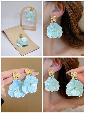 Brinco Beatriz Floral | Colorido Elegante