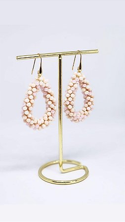 Brinco Gota Miçanca Rosa Claro