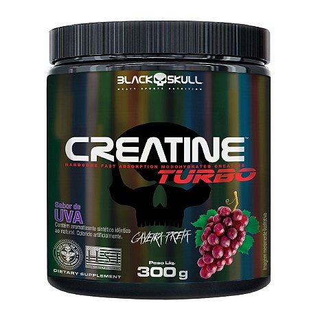 Creatina monohidratada sabor Uva 300g turbo Blackskull