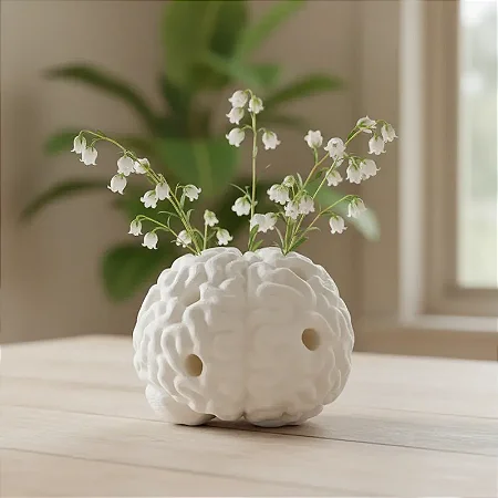 Vaso Cérebro Zumbi Criativo Para Flores Secas | Porta-Lápis Organizador de Escritório Decoração Sala Quarto Rack