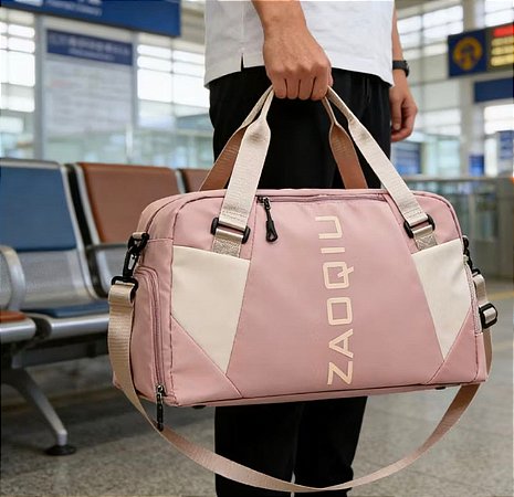 Bolsa Esportiva Unissex de Viagem com Compartimento para Sapatos e Alta Capacidade