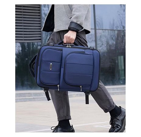 Mochila Executiva Premium 49cm com Cadeado e Abertura 180°