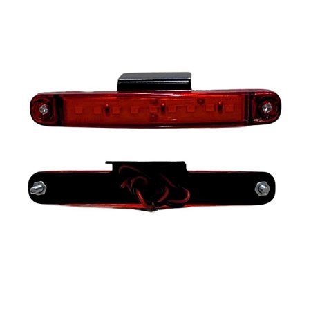 Lanterna Slim LED Delimitadora Lateral Carreta Bau Suporte