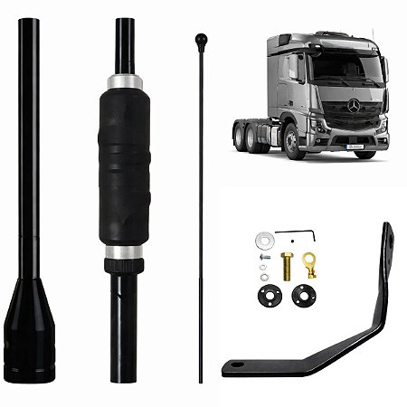 KIT Antenas Px Viúva Negra Startlink Suporte De Antena Px para Caminhão Mercedes Benz Actros 2021 Dianteiro