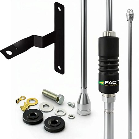 Antena Bobinada Px Viúva Negra Suporte Mercedes Benz 1620