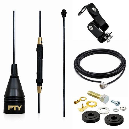 Antena Px Carro Capô Suporte Porta Malas Kit Rádio com Cabo