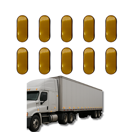 10 Lanterna Delimitadora Caminhão Carreta Baú Furgão 12-24v