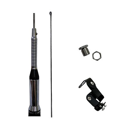 Antena PX Enfeite 1,35m c/ Mola Carro Suporte Parafuso