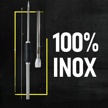 Antena PX Viúva Negra Full Inox com Suporte Caminhao Scan