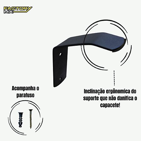 Kit 2 Suporte de Capacete para Pendurar na Parede