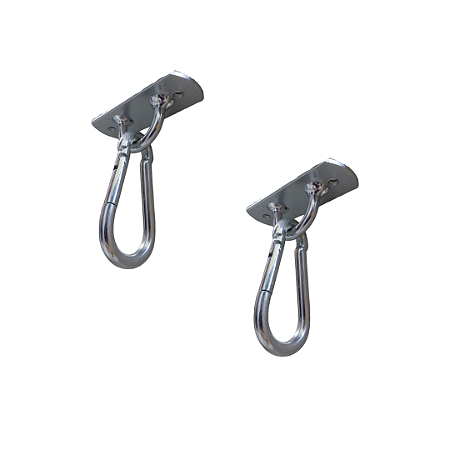 2 Ganchos Suporte Teto Parede com Mosquetao Rede Saco Boxe