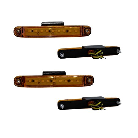 Kit 2 Led Lanterna Delimitadora Lateral Carreta Bau Slim