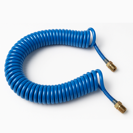 Mangueira Espiral Pu Azul 8mm x 10m P/ Ar Comprimido Full