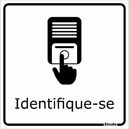 Placa de Sinalização de identificador de interfone 15x15cm