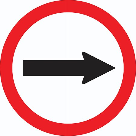 Placa de Trânsito Regulamentação R-24a Sentido de Circulação da Via