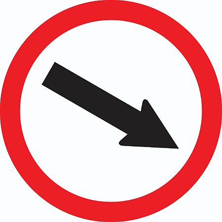 Placa de Trânsito Regulamentação R-24b Passagem Obrigatória