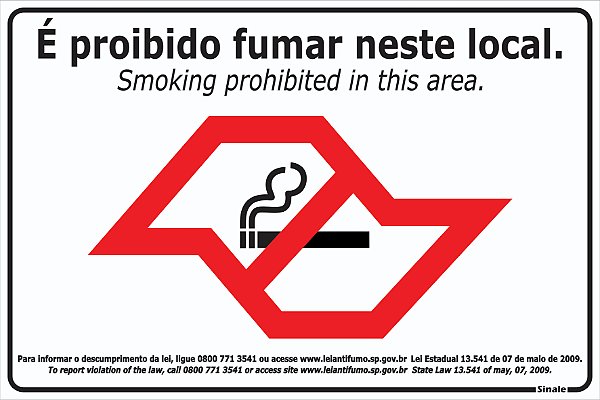É Proibido Fuma - 20x30cm