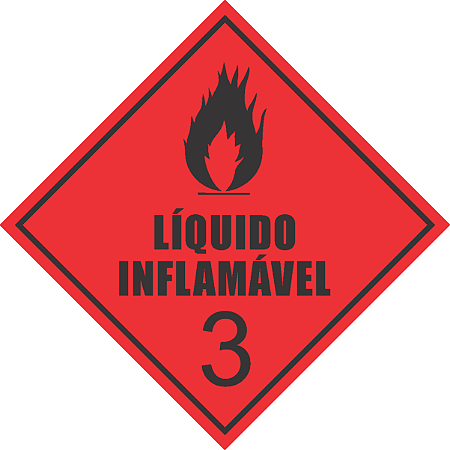 Placa De Transporte De Risco - Classe 3 Líquido Inflamável